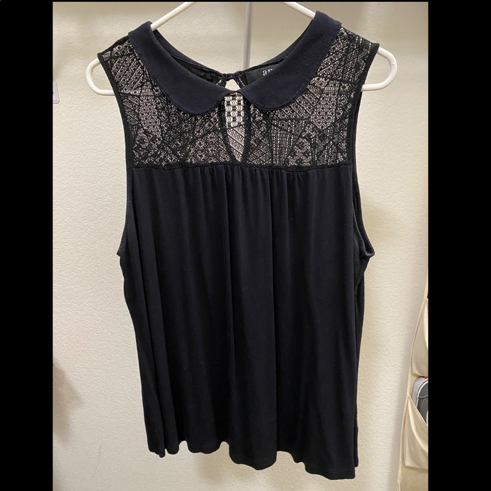 ANA lace top collared tank